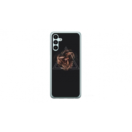 Husa personalizata tip carcasa HQPrint pentru Samsung Galaxy A14, model Triangle Rose, multicolor, S1D1M0316