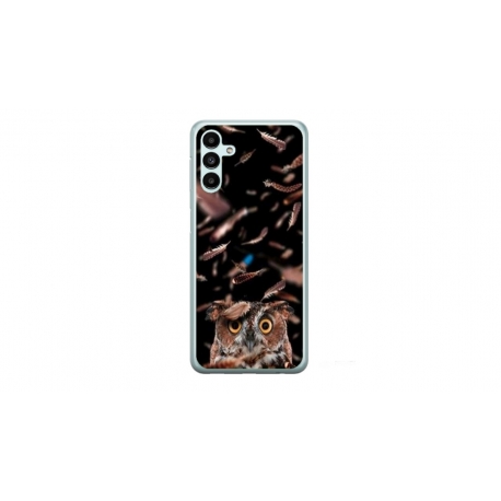 Husa personalizata tip carcasa HQPrint pentru Samsung Galaxy A14, model Owl, multicolor, S1D1M0334