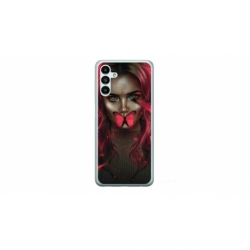 Husa personalizata tip carcasa HQPrint pentru Samsung Galaxy A14, model Butterfly Mouth 2, multicolor, S1D1M0352