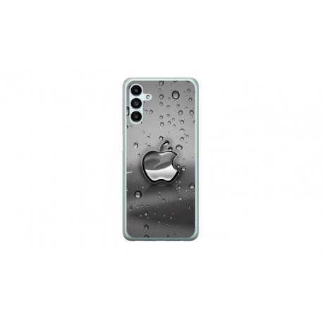 Husa personalizata tip carcasa HQPrint pentru Samsung Galaxy A14 5G, model Rainy Apple logo, multicolor, S1D1M0148