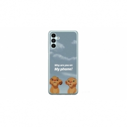 Husa personalizata tip carcasa HQPrint pentru Samsung Galaxy A14 5G, model Why are you on my phone, multicolor, S1D1M0220