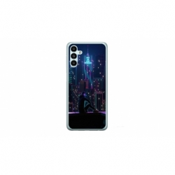 Husa personalizata tip carcasa HQPrint pentru Samsung Galaxy A14 5G, model Neon City, multicolor, S1D1M0260
