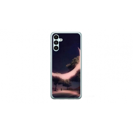 Husa personalizata tip carcasa HQPrint pentru Samsung Galaxy A14 5G, model Moon in the Trees, multicolor, S1D1M0331