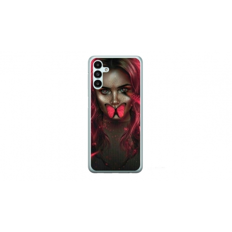 Husa personalizata tip carcasa HQPrint pentru Samsung Galaxy A14 5G, model Butterfly Mouth 2, multicolor, S1D1M0352