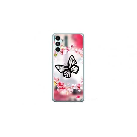Husa personalizata tip carcasa HQPrint pentru Samsung Galaxy A14 5G, model Butterfly 8, multicolor, S1D1M0380