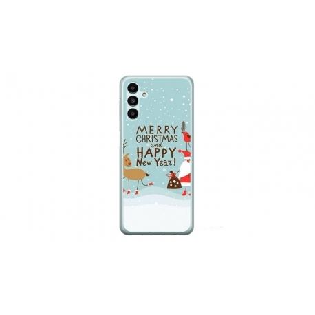 Husa personalizata tip carcasa HQPrint pentru Samsung Galaxy A15, model Happy Christmas and New Year, multicolor, S1D1M0047