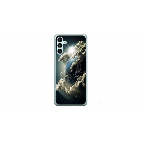 Husa personalizata tip carcasa HQPrint pentru Samsung Galaxy A15, model Cloudy Earth, multicolor, S1D1M0067