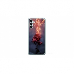 Husa personalizata tip carcasa HQPrint pentru Samsung Galaxy A15, model Fire Rose, multicolor, S1D1M0158