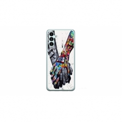 Husa personalizata tip carcasa HQPrint pentru Samsung Galaxy A15, model Abstract Holding, multicolor, S1D1M0271