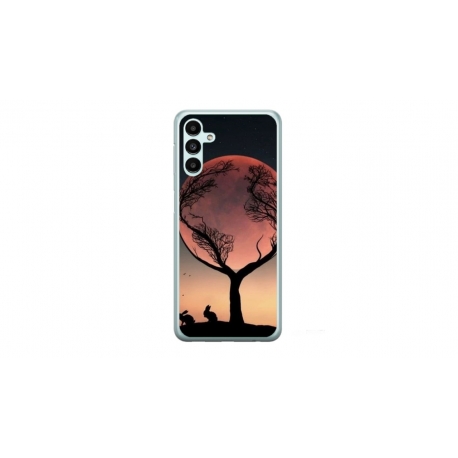 Husa personalizata tip carcasa HQPrint pentru Samsung Galaxy A24, model Moon Tree, multicolor, S1D1M0068