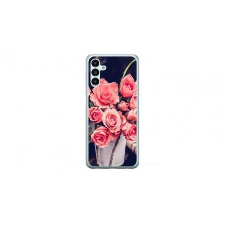Husa personalizata tip carcasa HQPrint pentru Samsung Galaxy A24, model Flowers 22, multicolor, S1D1M0379