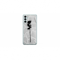 Husa personalizata tip carcasa HQPrint pentru Samsung Galaxy A25, model Black Rose, multicolor, S1D1M0021