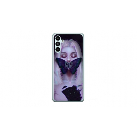 Husa personalizata tip carcasa HQPrint pentru Samsung Galaxy A25, model Butterfly Mouth 1, multicolor, S1D1M0351