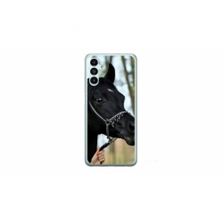 Husa personalizata tip carcasa HQPrint pentru Samsung Galaxy A34, model Black Horse, multicolor, S1D1M0019