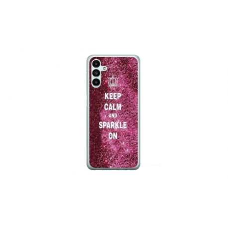 Husa personalizata tip carcasa HQPrint pentru Samsung Galaxy A34, model Keep Calm and Sparkle On, multicolor, S1D1M0252