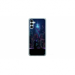 Husa personalizata tip carcasa HQPrint pentru Samsung Galaxy A34, model Neon City, multicolor, S1D1M0260