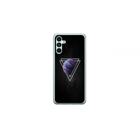 Husa personalizata tip carcasa HQPrint pentru Samsung Galaxy A34, model Triangle Planet, multicolor, S1D1M0278