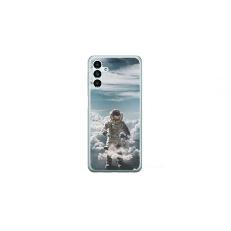 Husa personalizata tip carcasa HQPrint pentru Samsung Galaxy A34, model Astronaut in the Clouds, multicolor, S1D1M0290