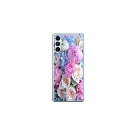 Husa personalizata tip carcasa HQPrint pentru Samsung Galaxy A54, model Flowers 1, multicolor, S1D1M0026
