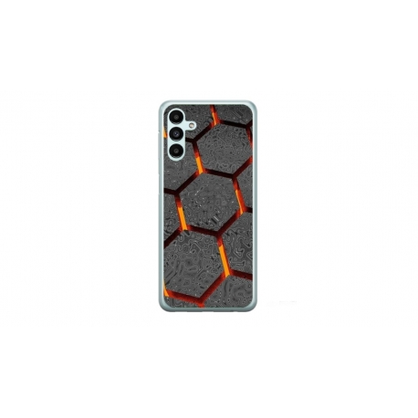 Husa personalizata tip carcasa HQPrint pentru Samsung Galaxy A54, model Lava Hex, multicolor, S1D1M0265