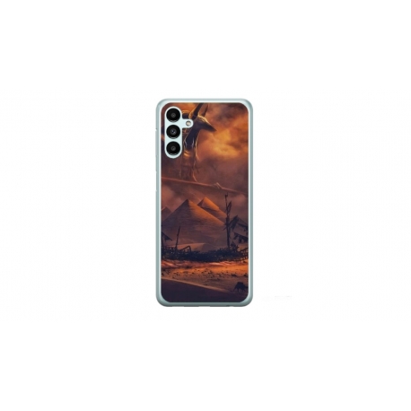 Husa personalizata tip carcasa HQPrint pentru Samsung Galaxy A54, model Anubis, multicolor, S1D1M0281