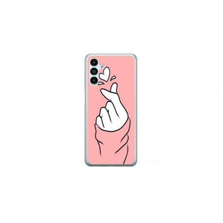 Husa personalizata tip carcasa HQPrint pentru Samsung Galaxy A54, model Heart Snap, multicolor, S1D1M0285