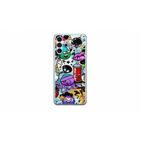 Husa personalizata tip carcasa HQPrint pentru Samsung Galaxy A54, model Grafitti, multicolor, S1D1M0289
