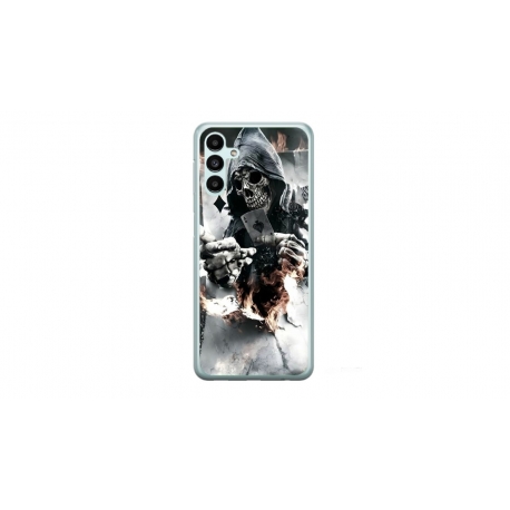 Husa personalizata tip carcasa HQPrint pentru Samsung Galaxy A54, model Skeleton Cards, multicolor, S1D1M0301