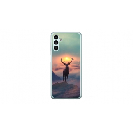 Husa personalizata tip carcasa HQPrint pentru Samsung Galaxy A54, model Antlers, multicolor, S1D1M0303