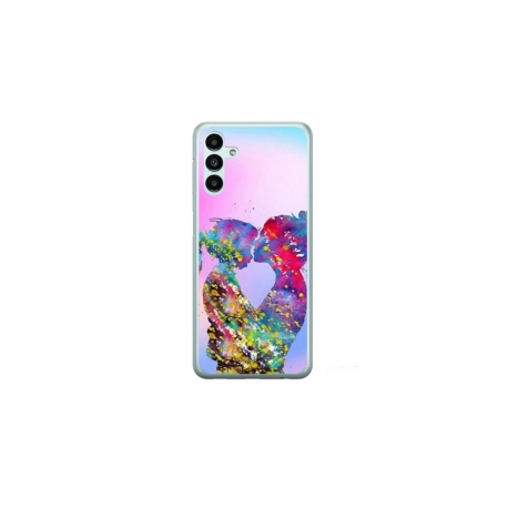 Husa personalizata tip carcasa HQPrint pentru Samsung Galaxy A54, model Colorful Love, multicolor, S1D1M0376