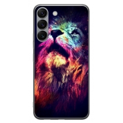 Husa personalizata tip carcasa HQPrint pentru Samsung Galaxy S23, model Celestial Lion, multicolor, S1D1M0002
