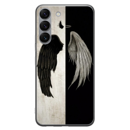 Husa personalizata tip carcasa HQPrint pentru Samsung Galaxy S23, model Angel Wings, multicolor, S1D1M0004