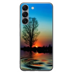 Husa personalizata tip carcasa HQPrint pentru Samsung Galaxy S23, model Apus, multicolor, S1D1M0006