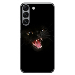 Husa personalizata tip carcasa HQPrint pentru Samsung Galaxy S23, model Black Cat 2, multicolor, S1D1M0016