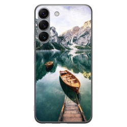 Husa personalizata tip carcasa HQPrint pentru Samsung Galaxy S23, model Boats, multicolor, S1D1M0024