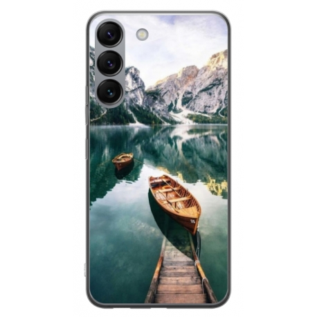 Husa personalizata tip carcasa HQPrint pentru Samsung Galaxy S23, model Boats, multicolor, S1D1M0024