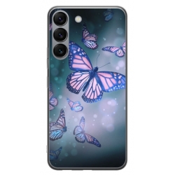 Husa personalizata tip carcasa HQPrint pentru Samsung Galaxy S23, model Butterfly 1, multicolor, S1D1M0028
