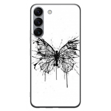 Husa personalizata tip carcasa HQPrint pentru Samsung Galaxy S23, model Butterfly 3, multicolor, S1D1M0030