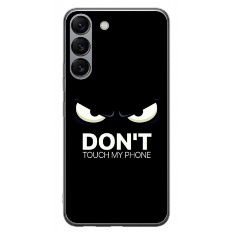 Husa personalizata tip carcasa HQPrint pentru Samsung Galaxy S23, model Dont touch my phone 1, multicolor, S1D1M0035