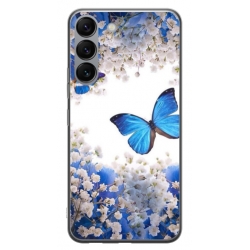 Husa personalizata tip carcasa HQPrint pentru Samsung Galaxy S23, model Butterfly 4, multicolor, S1D1M0041