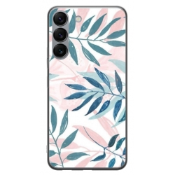 Husa personalizata tip carcasa HQPrint pentru Samsung Galaxy S23, model Leaf Design 1, multicolor, S1D1M0044