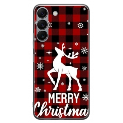 Husa personalizata tip carcasa HQPrint pentru Samsung Galaxy S23, model Merry Christmas Reindeer 2, multicolor, S1D1M0050