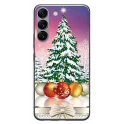 Husa personalizata tip carcasa HQPrint pentru Samsung Galaxy S23, model Christmas Tree 1, multicolor, S1D1M0057