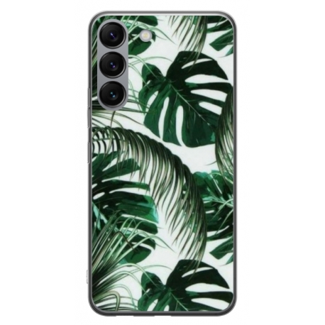 Husa personalizata tip carcasa HQPrint pentru Samsung Galaxy S23, model Leaf Design 3, multicolor, S1D1M0088