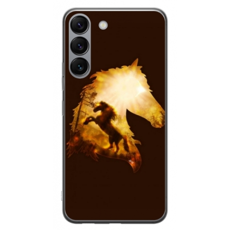 Husa personalizata tip carcasa HQPrint pentru Samsung Galaxy S23, model Horse 1, multicolor, S1D1M0098