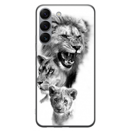 Husa personalizata tip carcasa HQPrint pentru Samsung Galaxy S23, model Lion 3, multicolor, S1D1M0118