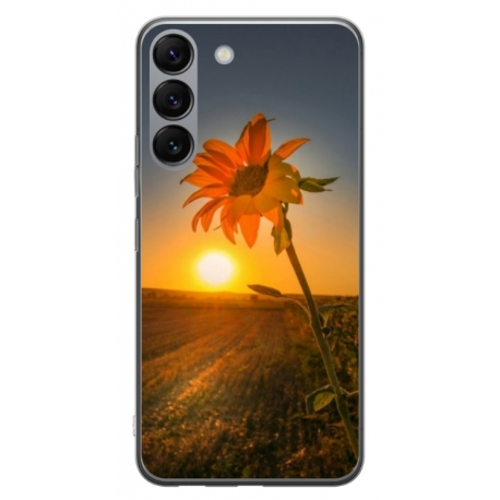 Husa personalizata tip carcasa HQPrint pentru Samsung Galaxy S23, model Sunflower 2, multicolor, S1D1M0194