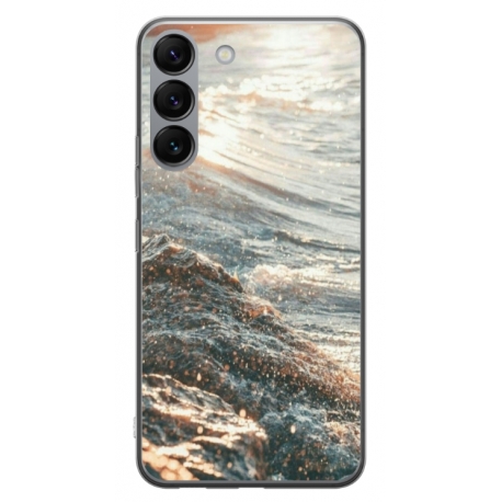 Husa personalizata tip carcasa HQPrint pentru Samsung Galaxy S23, model Ocean Water 1 , multicolor, S1D1M0200