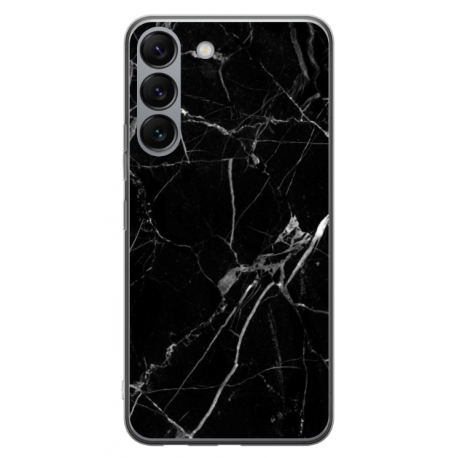 Husa personalizata tip carcasa HQPrint pentru Samsung Galaxy S23, model Black Marble, multicolor, S1D1M0229