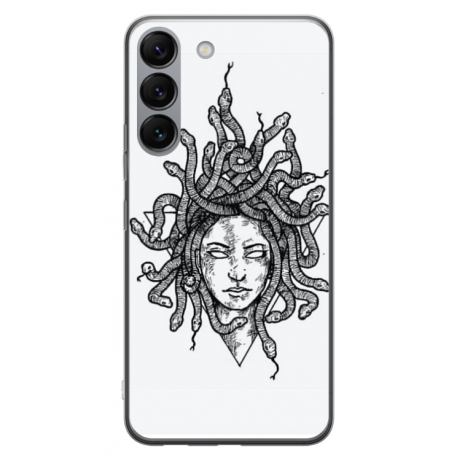 Husa personalizata tip carcasa HQPrint pentru Samsung Galaxy S23, model Medusa 2, multicolor, S1D1M0230